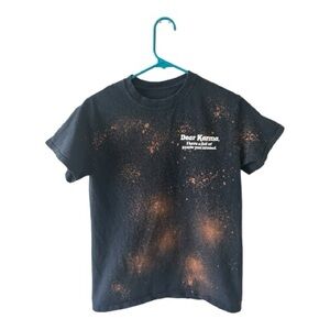 Dear Karma Graphic Tee Bleach Dyed Black Shirt Unisex Medium Streetwear